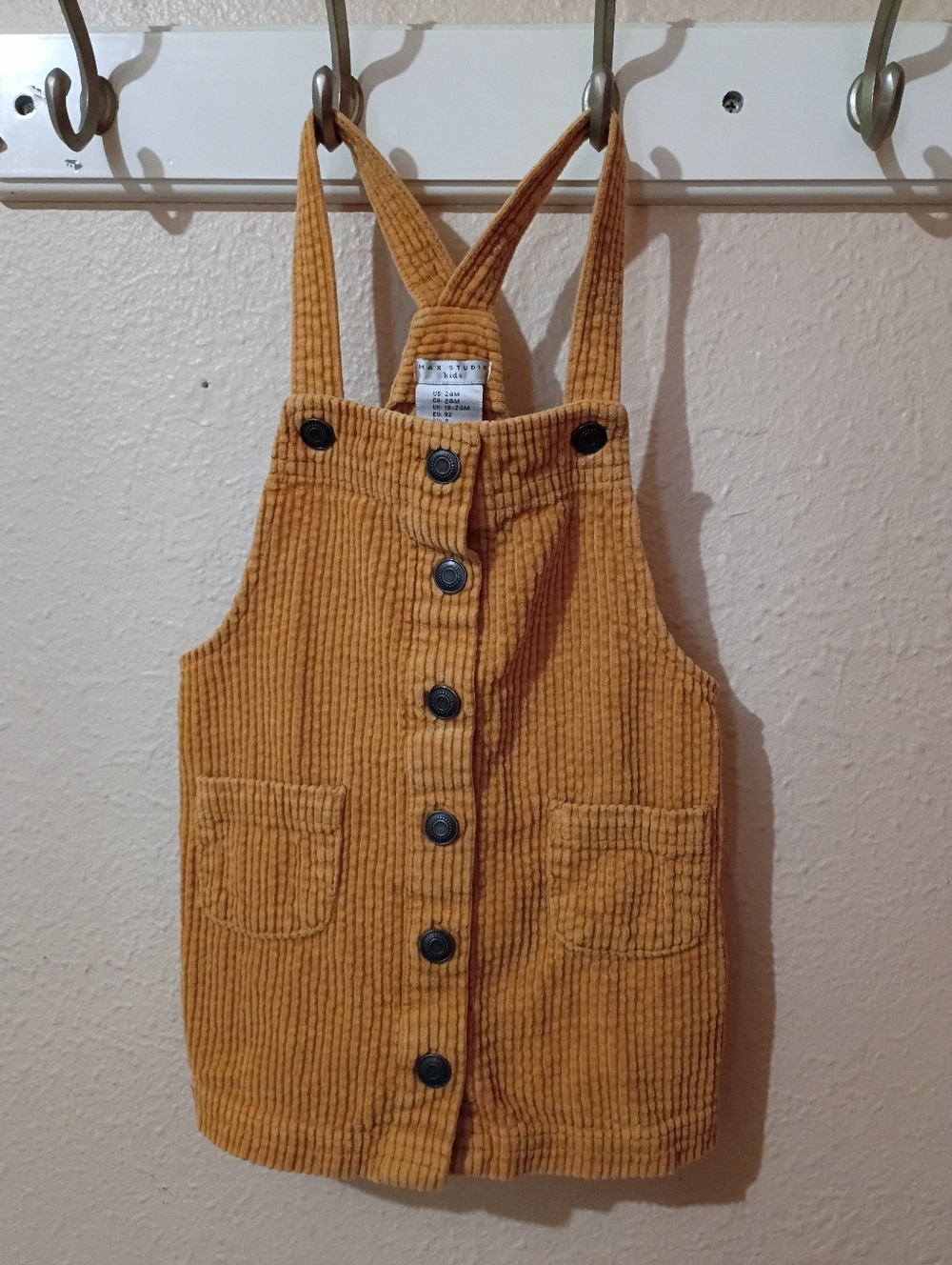 🌞 7 for $12 Max Studio Kids Size 24 Months Corduroy Button-Front Dress